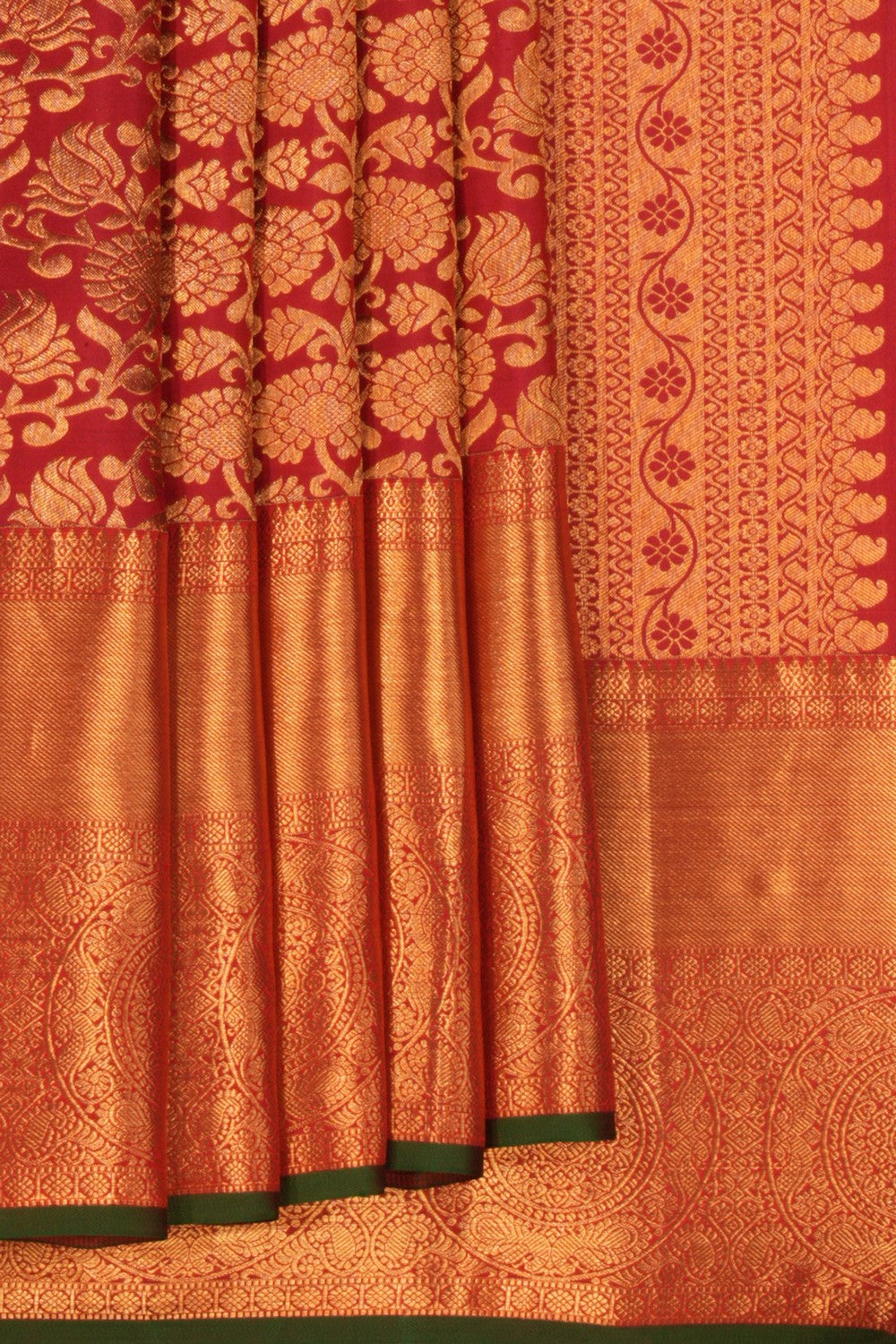 Kanchipattu Brocade Red Saree