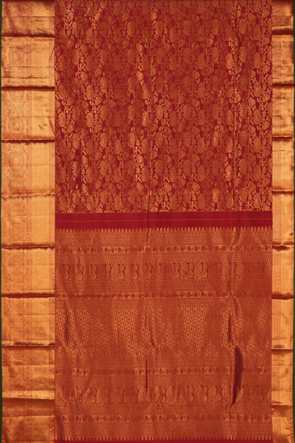 Kanchipattu Brocade Red Saree