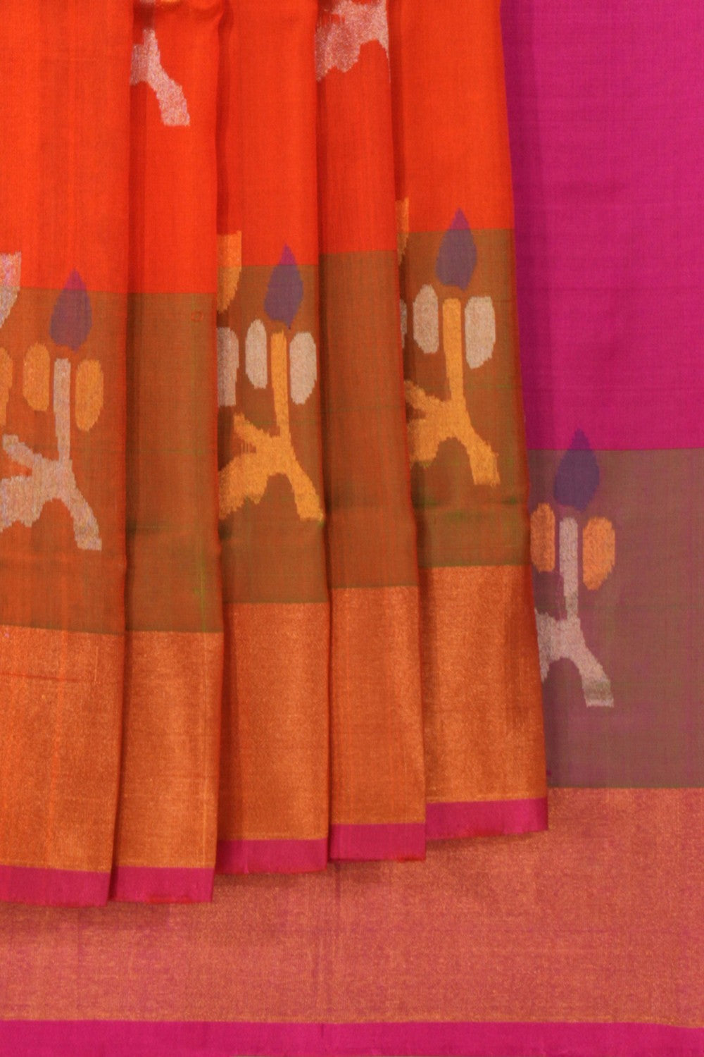 Uppada Silk Fuchsia-Pink Saree