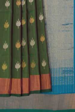 Image of Uppada Silk Green Saree