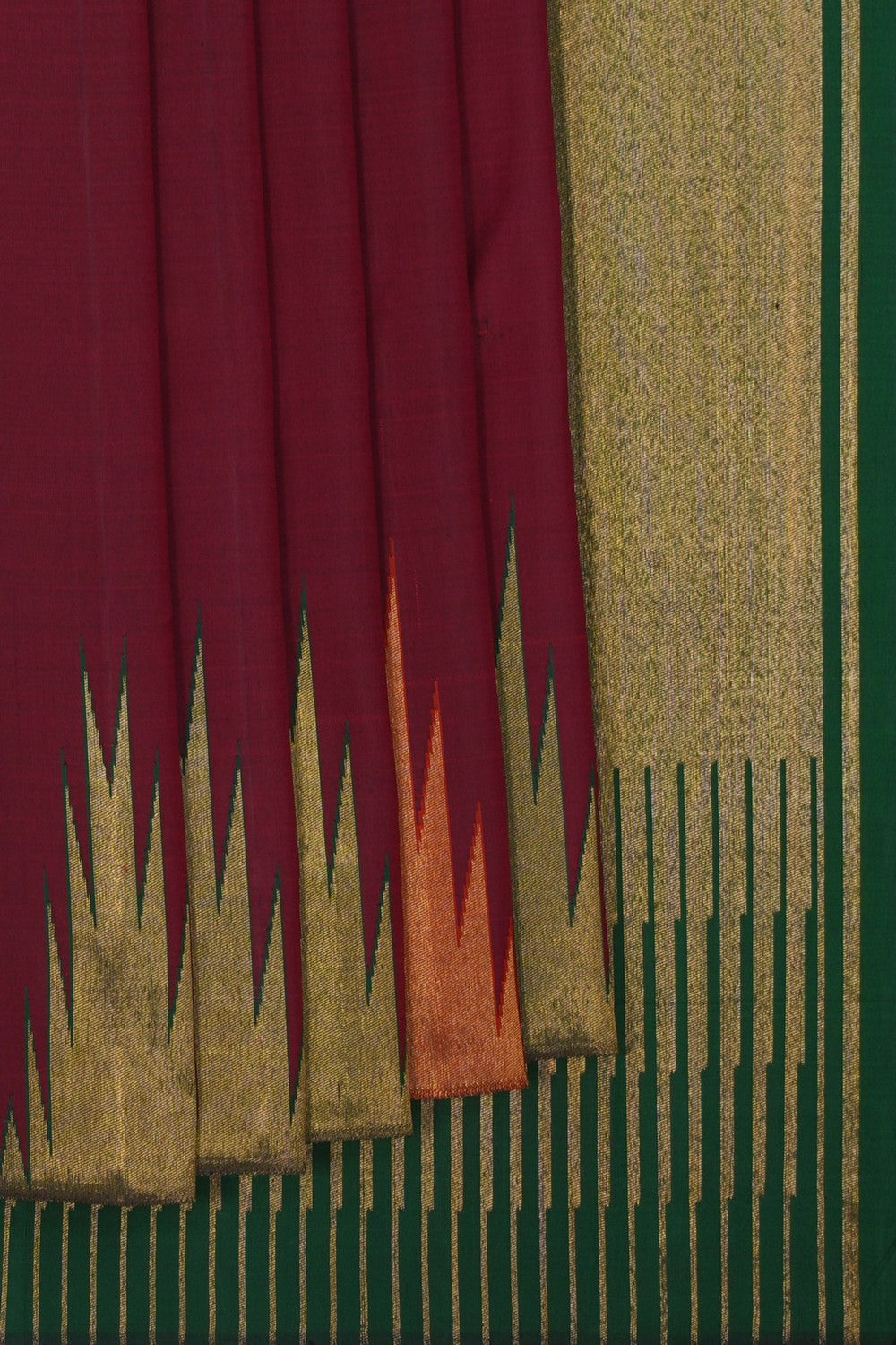 Image of Arani Silk Maroon Saree