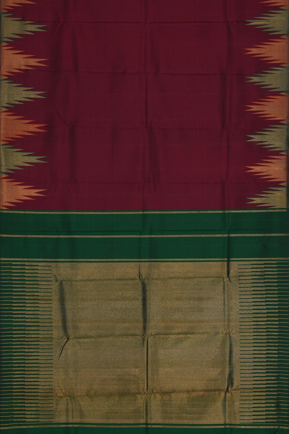 Image of Arani Silk Maroon Saree