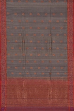 Image of Banarasi Dupion Silk Grey Saree