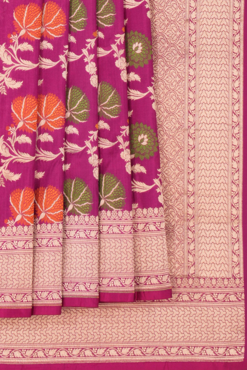 Banarasi Silk Magenta Pink Saree