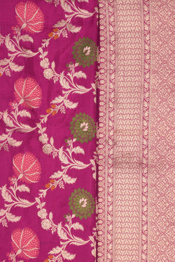 Image of Banarasi Silk Magenta Pink Saree