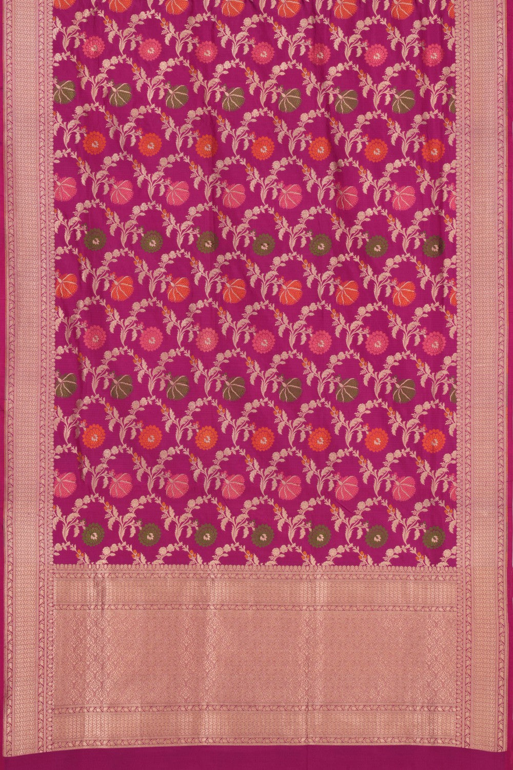 Banarasi Silk Magenta Pink Saree