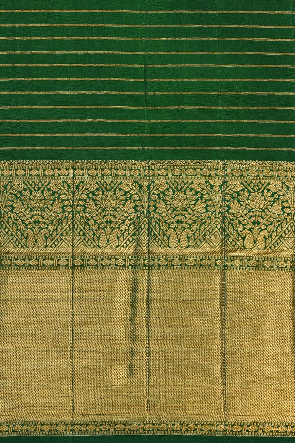 Image of Peach Brocade Kanchipattu Saree