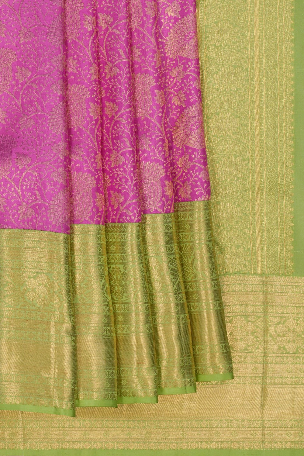 Image of Lotus Pink Brocade Kanchipattu Saree