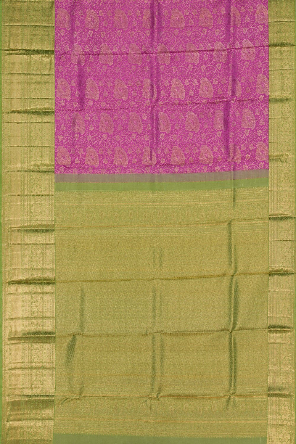 Image of Lotus Pink Brocade Kanchipattu Saree