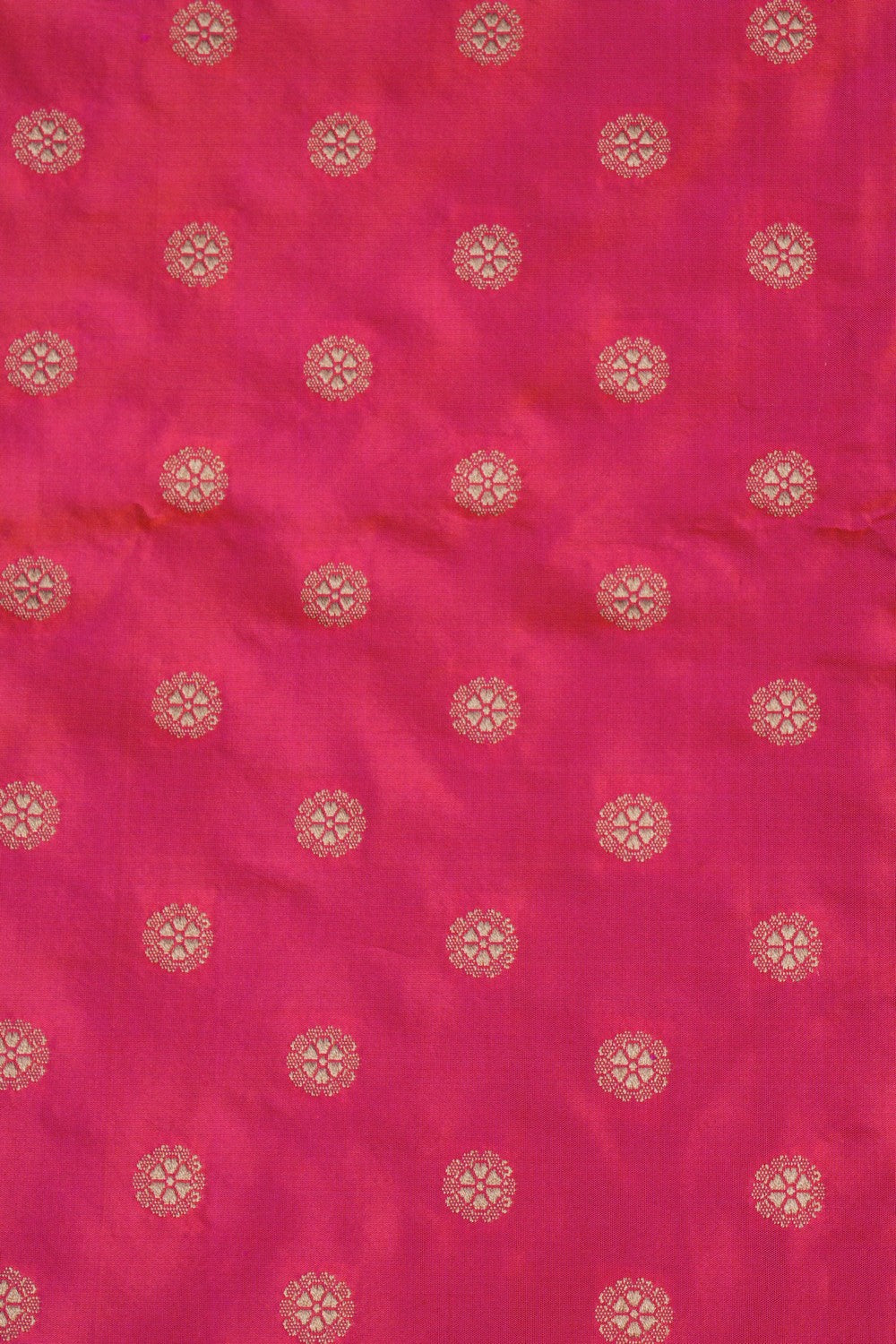 Image of Banarasi Brocade Silk Fuchsia-Pink Saree