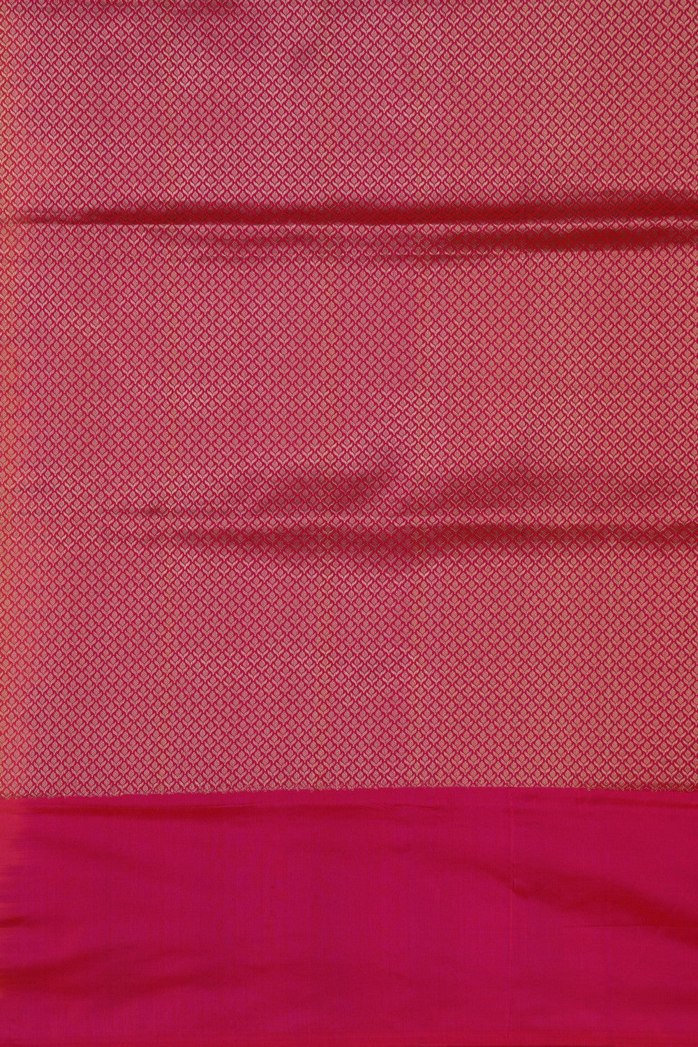 Image of Banarasi Brocade Silk Fuchsia-Pink Saree