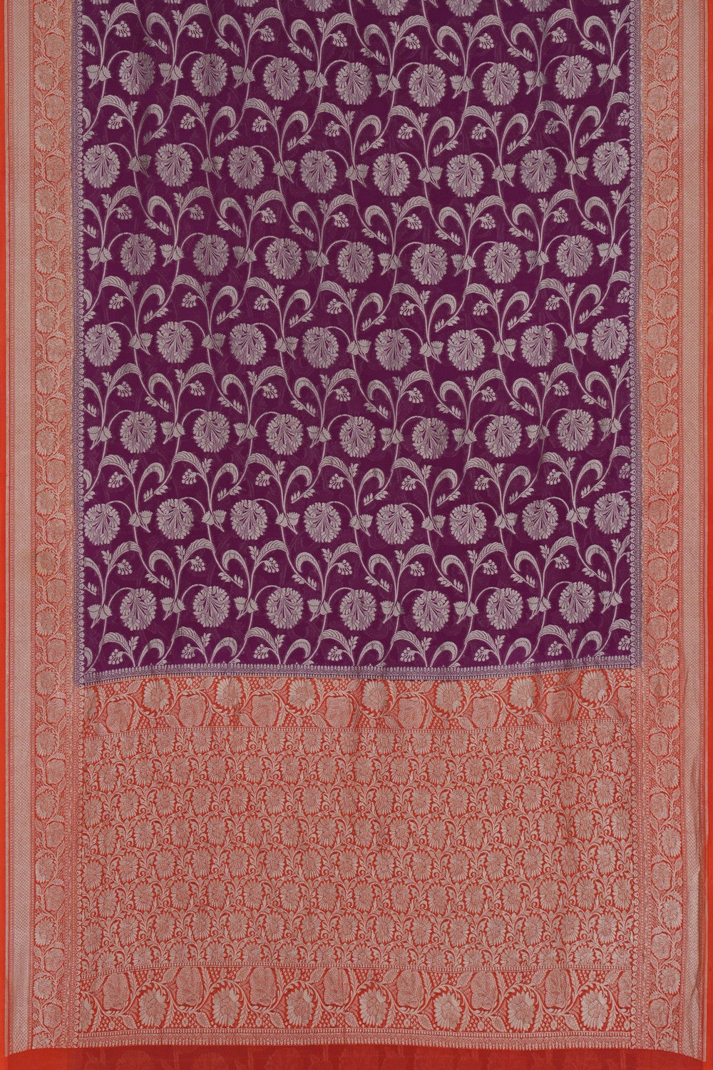 Image of Banarasi Chiffon Purple Saree