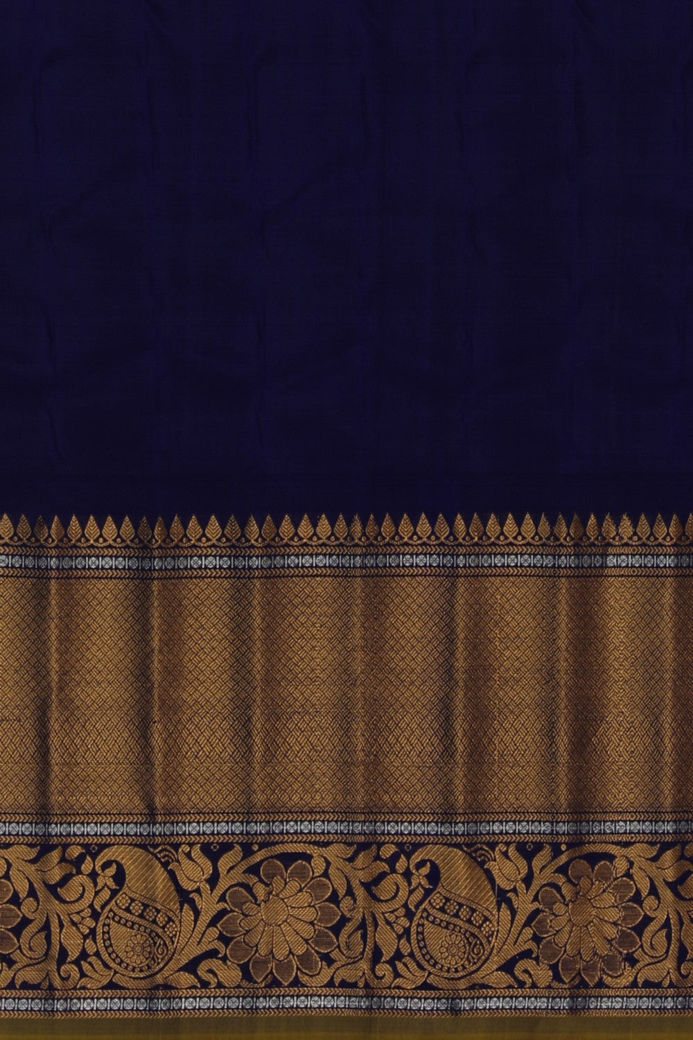 Image of Gadwal Silk Pastel Green Saree