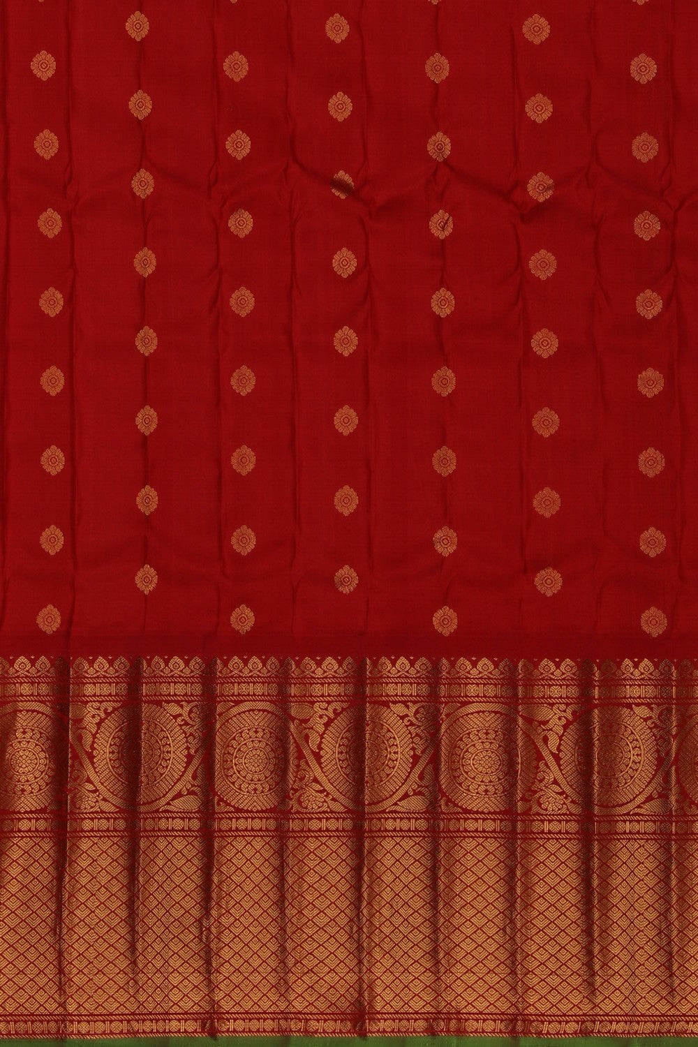 Image of Gadwal Silk Off-White Saree