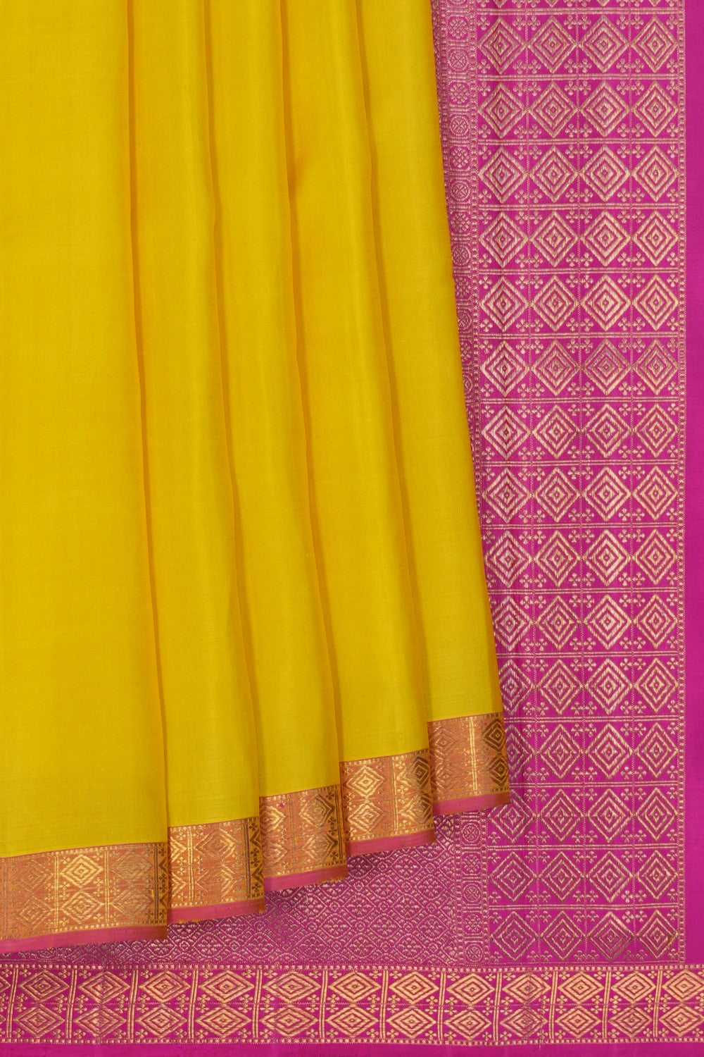 Image of Arani Silk Yellow Saree