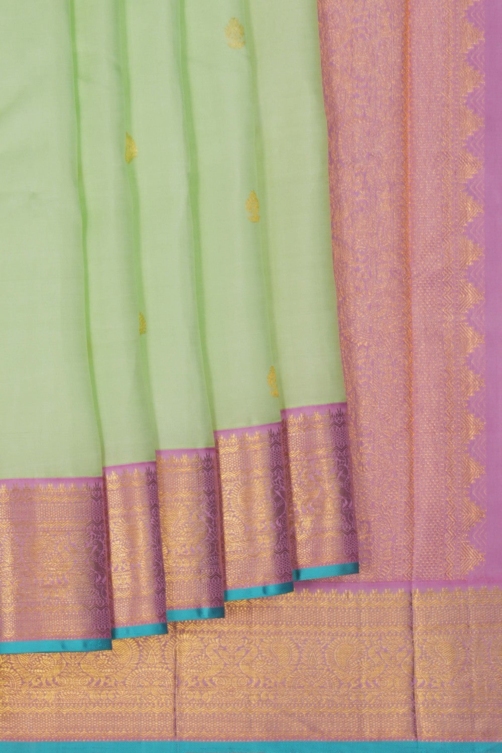 Image of Arani Silk Mint Green Saree