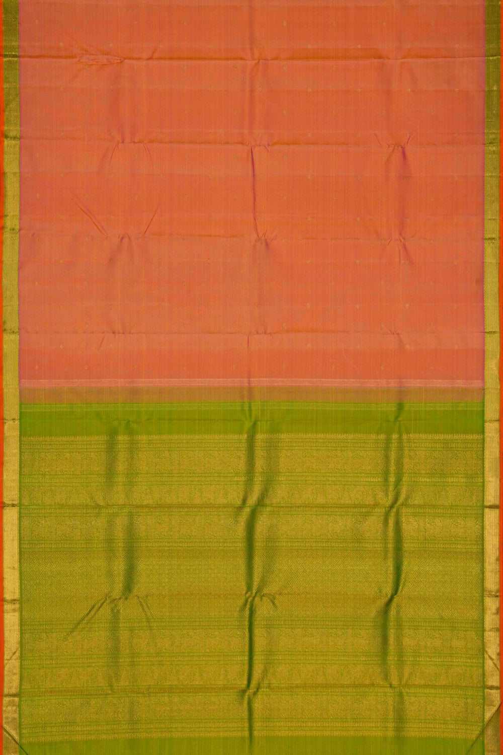 Image of Kanchipuram Silk Peach Saree