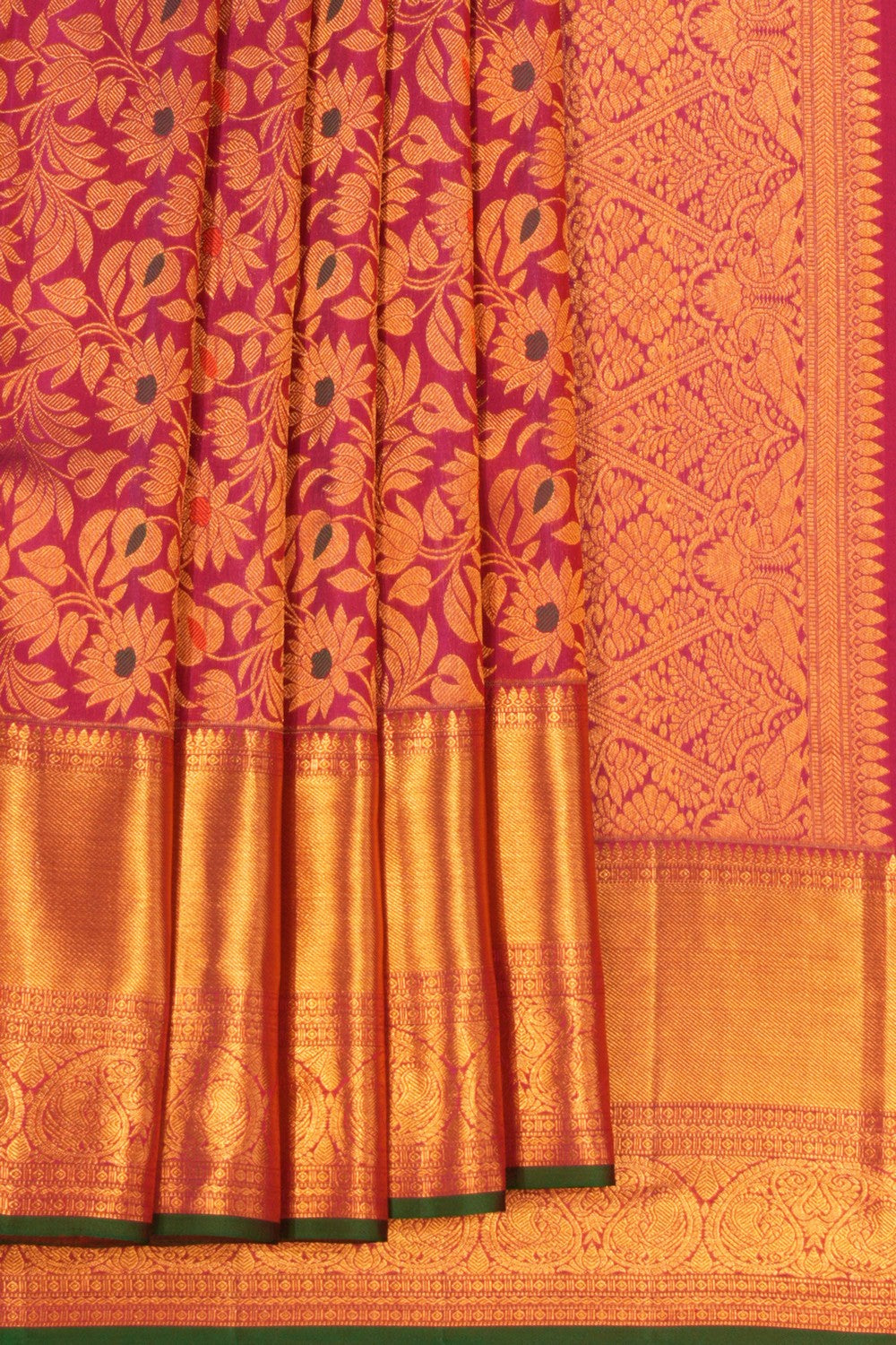 Kanchipattu Brocade Plum Pink Saree