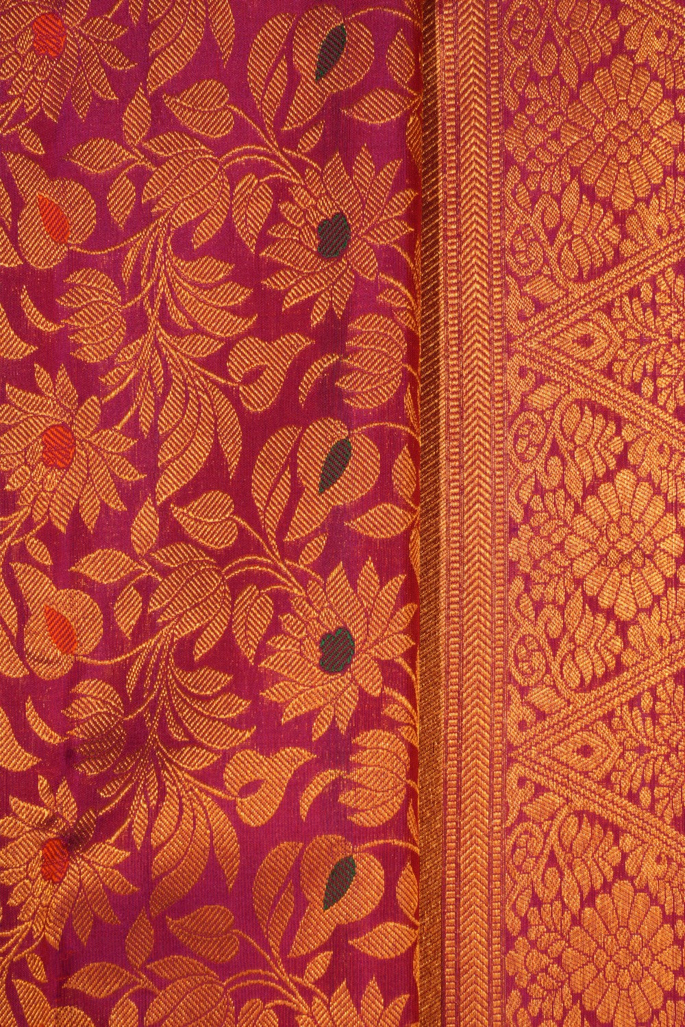 Kanchipattu Brocade Plum Pink Saree