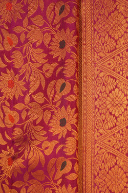 Image of Kanchipattu Brocade Plum Pink Saree