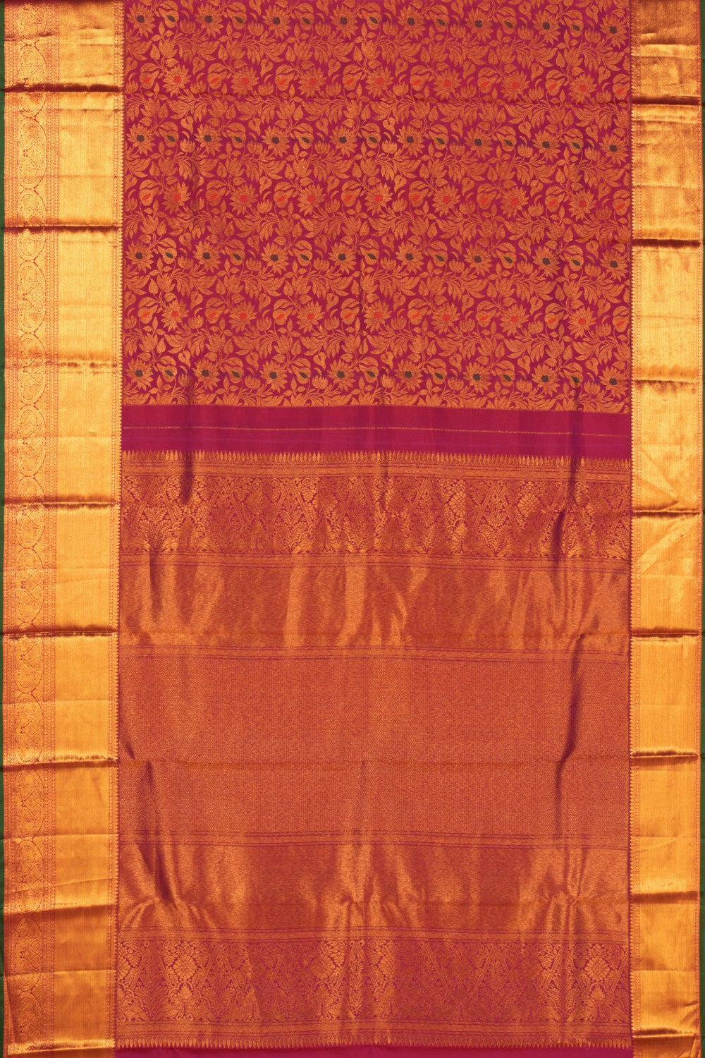 Kanchipattu Brocade Plum Pink Saree