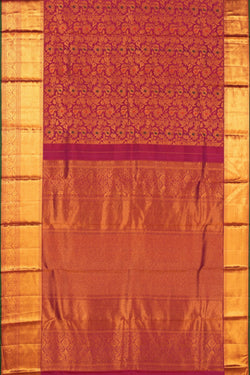 Image of Kanchipattu Brocade Plum Pink Saree