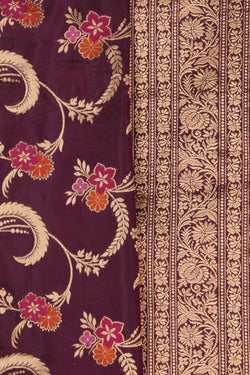 Image of Banarasi Silk Violet Saree