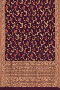 Image of Banarasi Silk Violet Saree