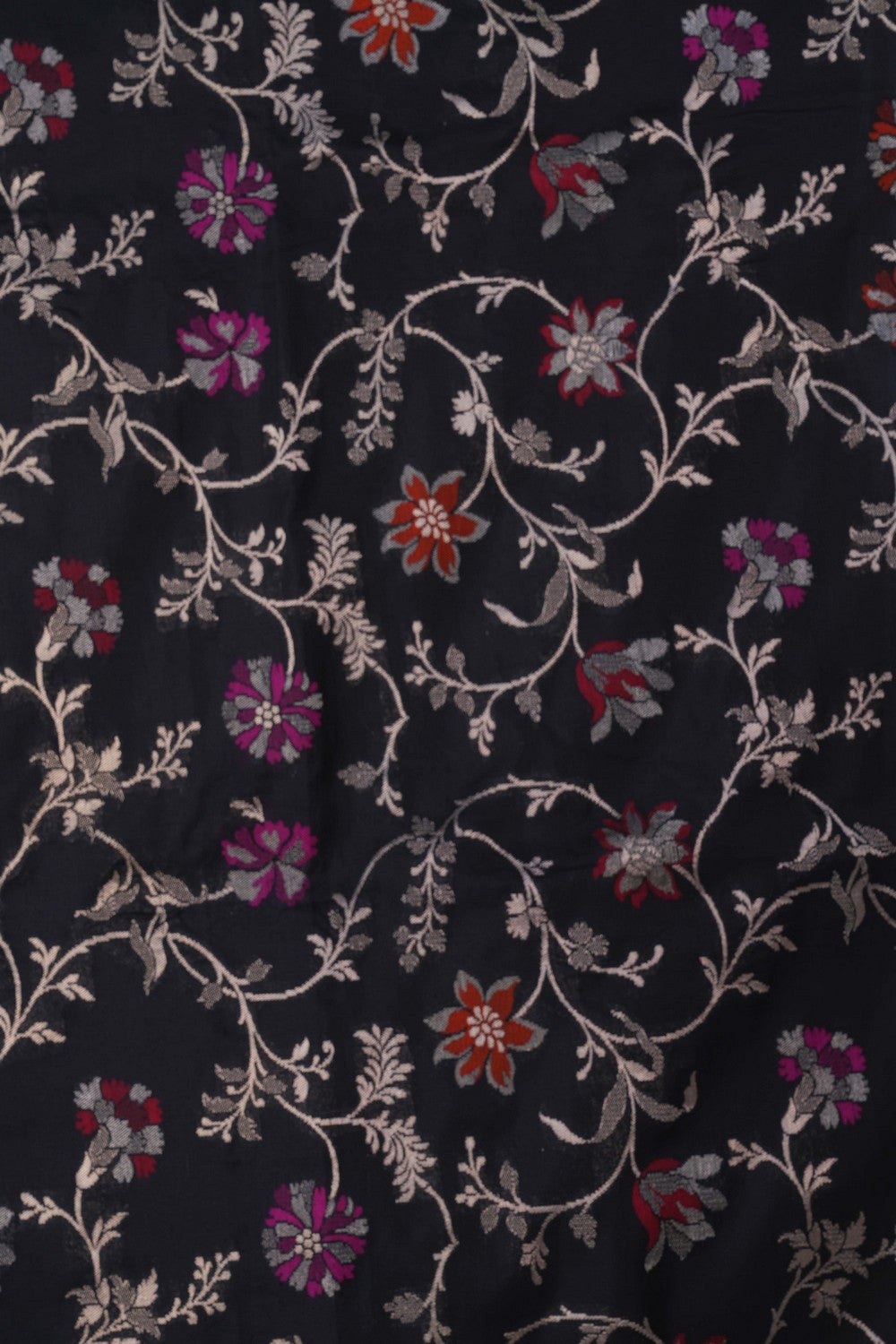 Image of Banarasi Brocade Silk Black Saree