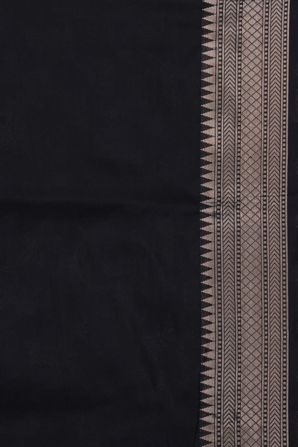 Image of Banarasi Brocade Silk Black Saree
