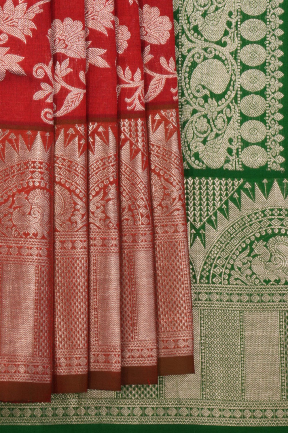 Venkatagiri Silk Maroon Saree