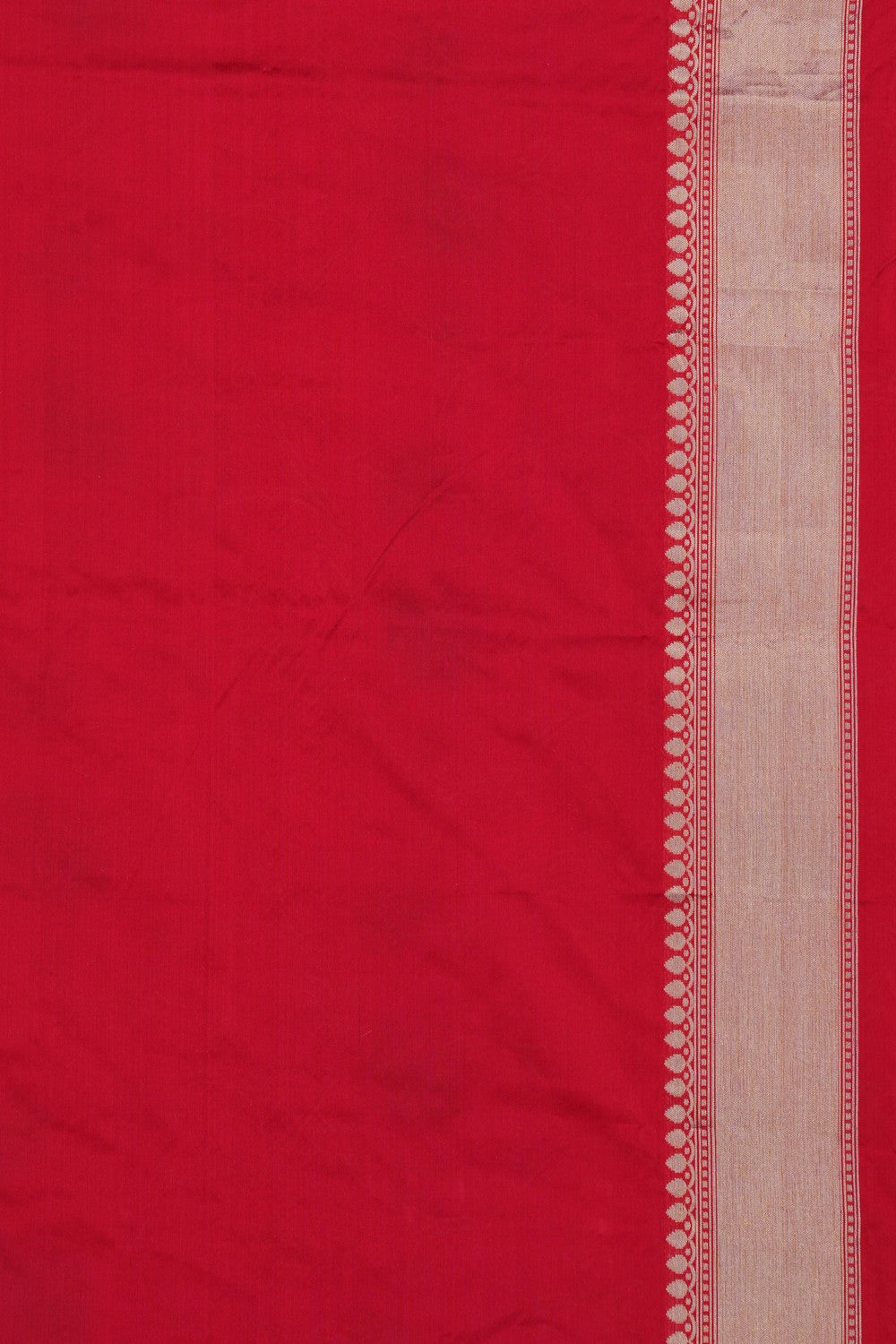 Image of Banarasi Brocade Silk Red Saree