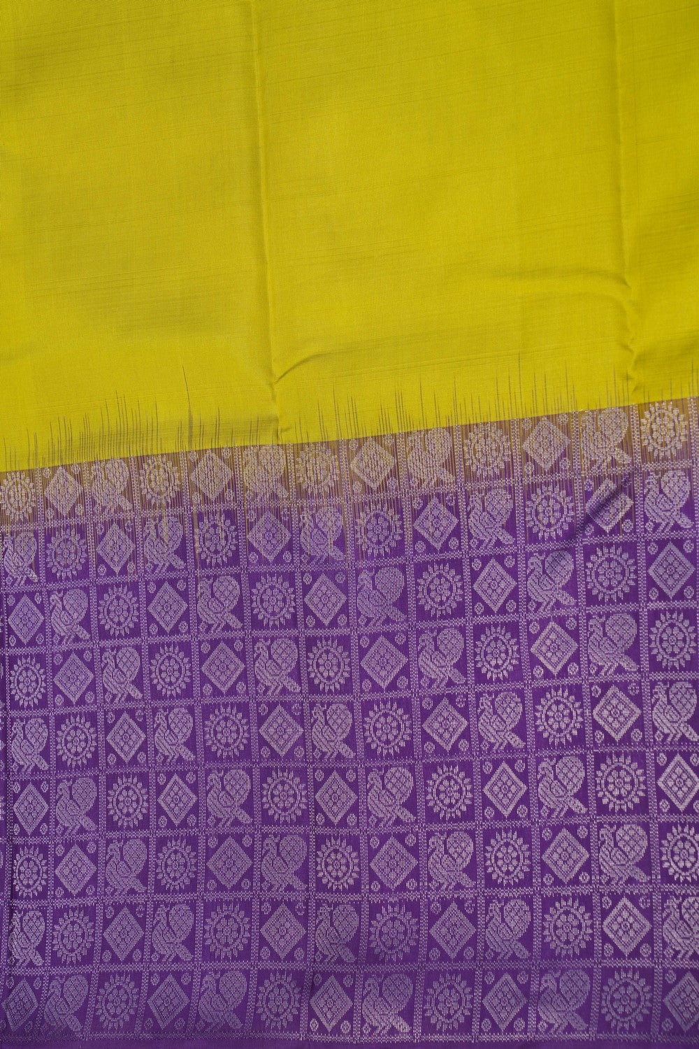 Image of South Silk Yellow Saree
