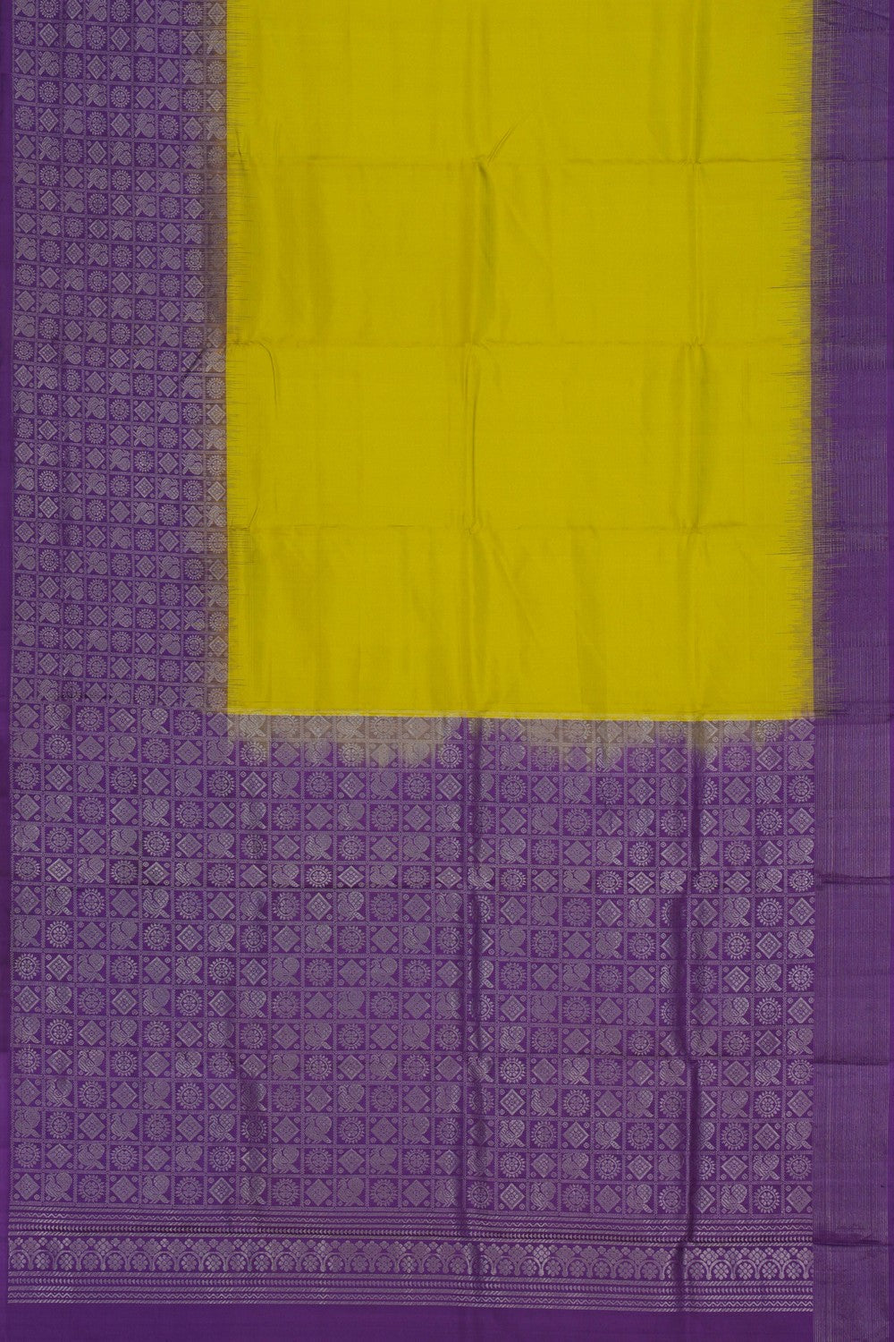 Image of South Silk Yellow Saree