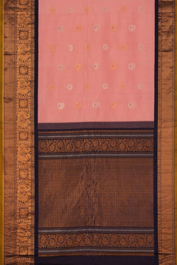 Image of Gadwal Silk Pink Saree