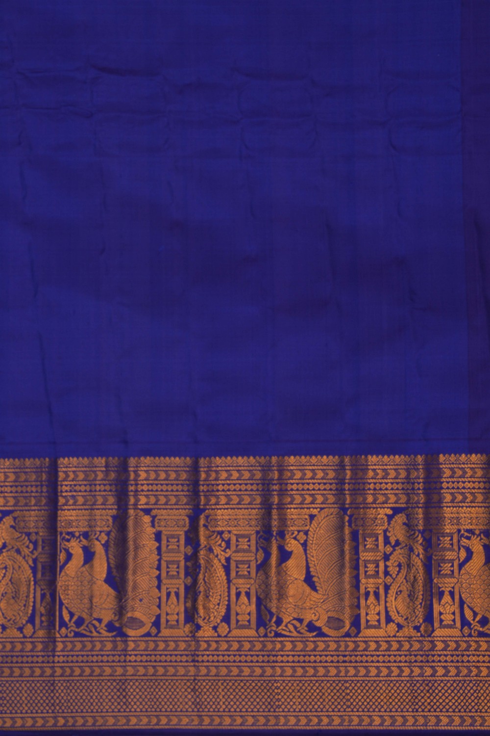 Image of Gadwal Silk Parrot Green Saree