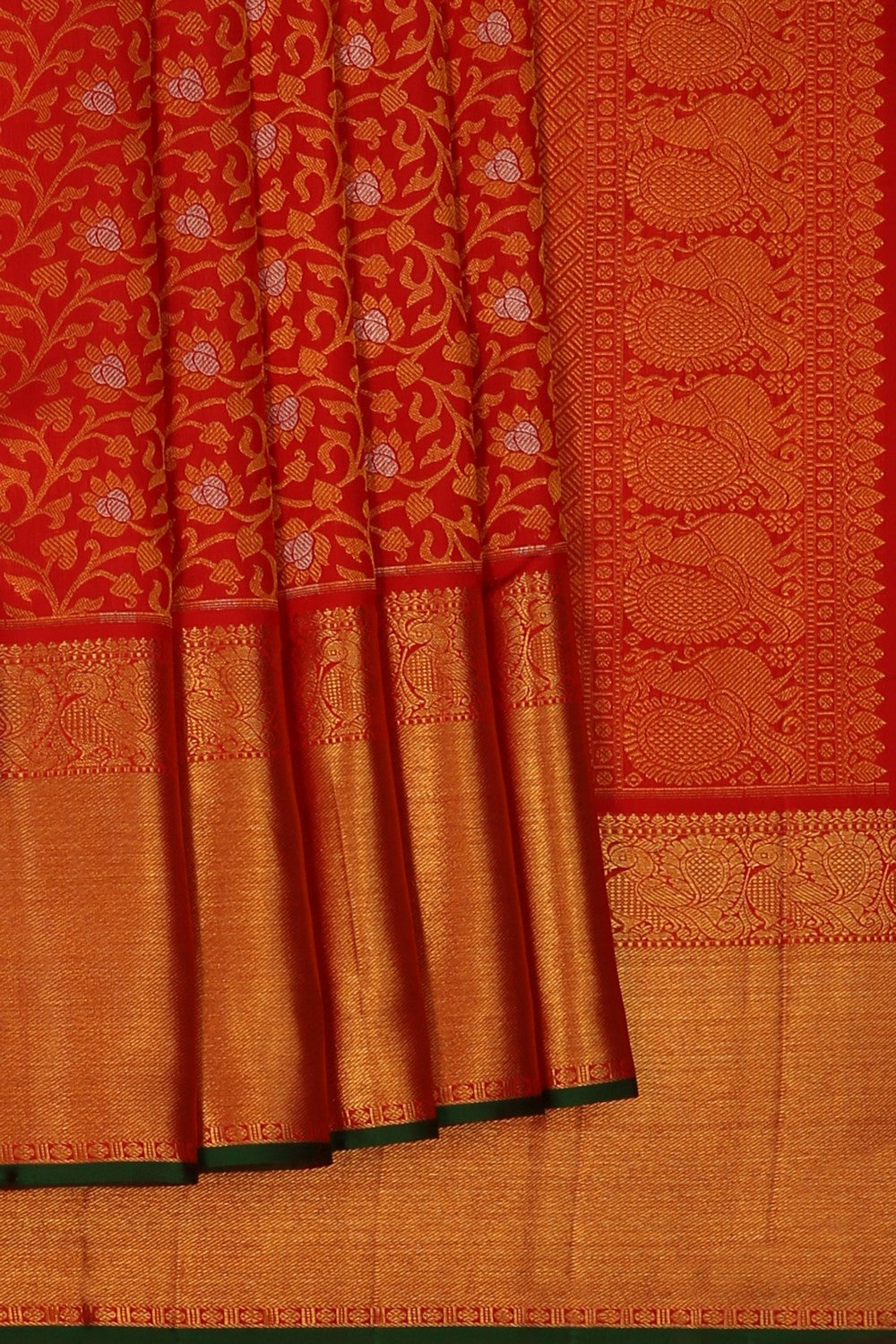 Image of Red Brocade Kanchipattu Saree