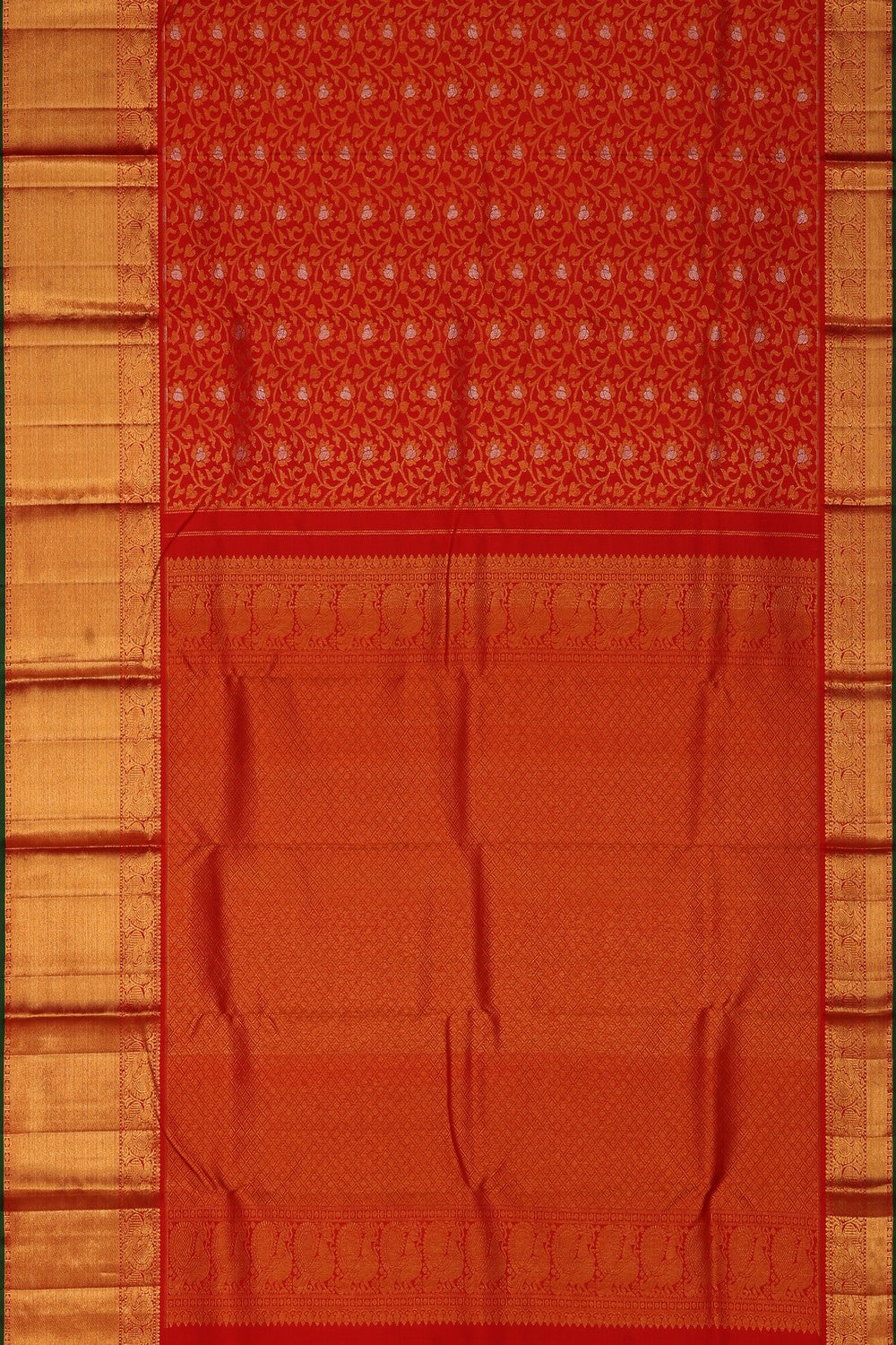 Image of Red Brocade Kanchipattu Saree