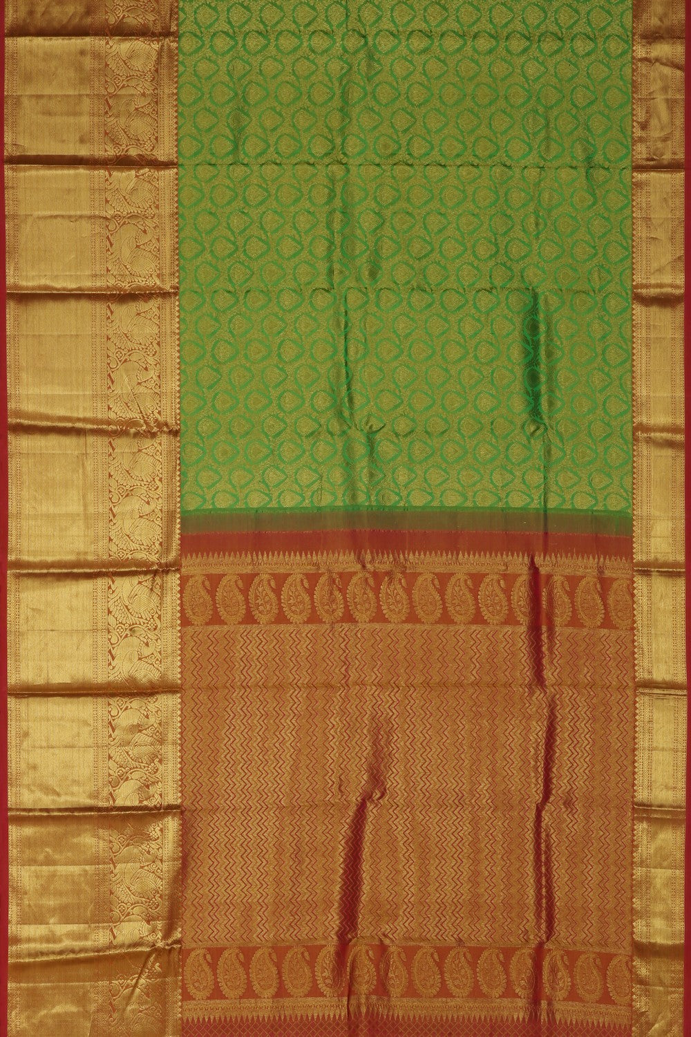 Image of Green Brocade Kanchipattu Saree