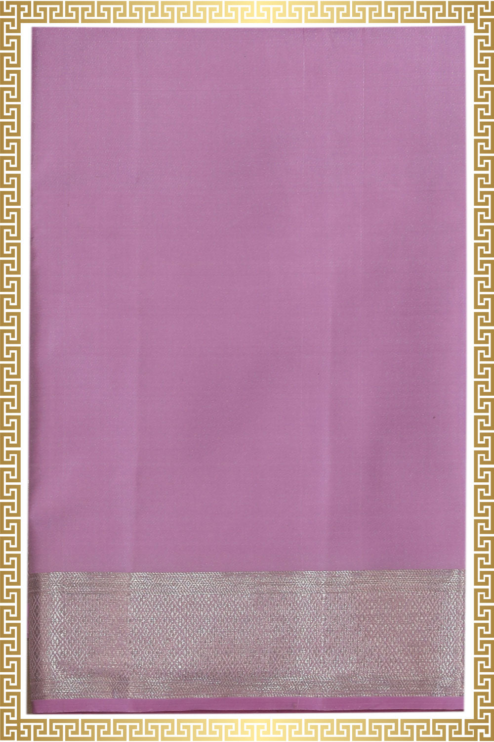 Image of Kanchi Pure Silk Lavender-Purple Traditional Dhoti With Kanduva (8 X 4)