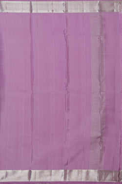 Collection of Kanchi Pure Silk Lavender-Purple Traditional Dhoti With Kanduva (8 X 4) in a gallery layout