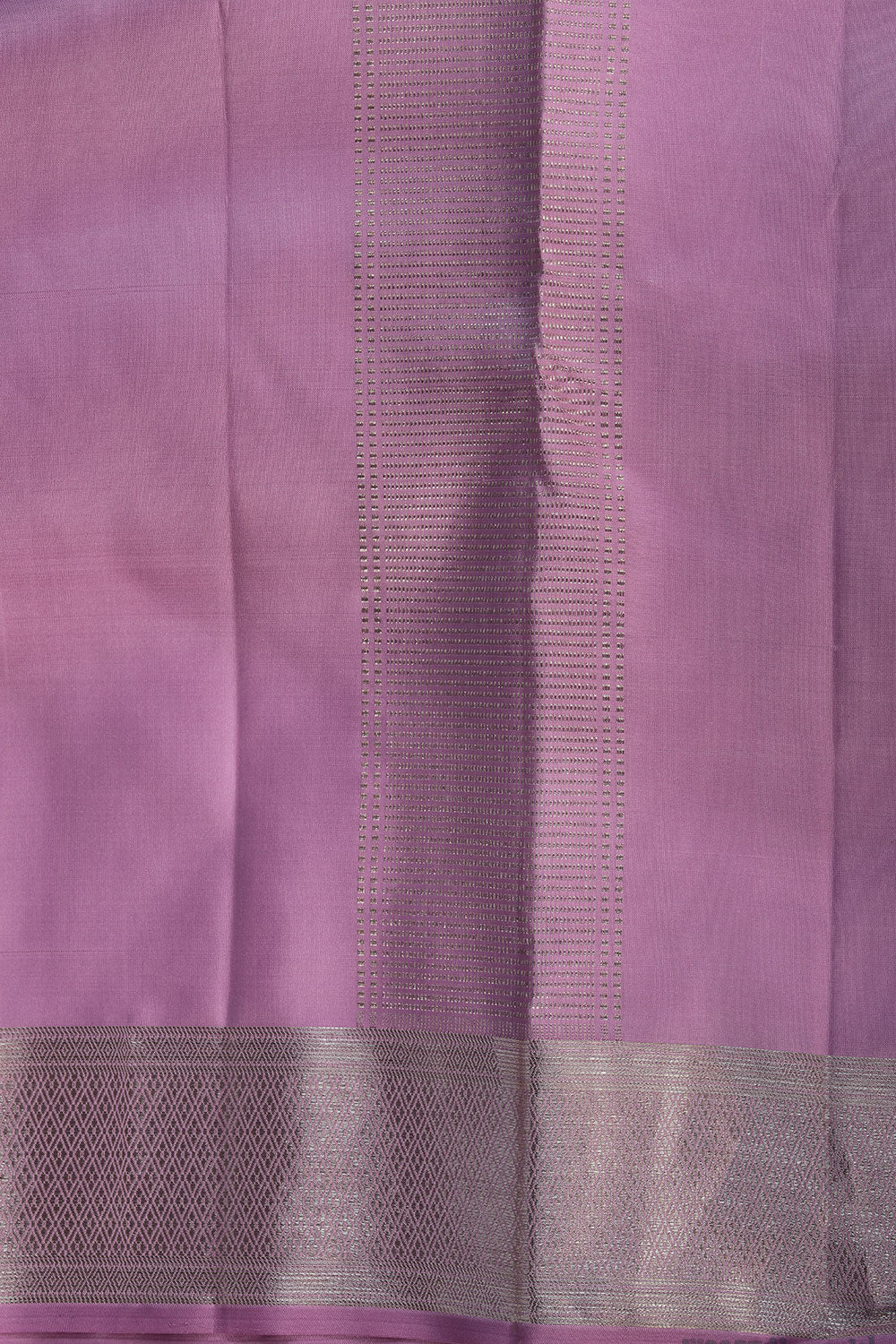 Image of Kanchi Pure Silk Lavender-Purple Traditional Dhoti With Kanduva (8 X 4)