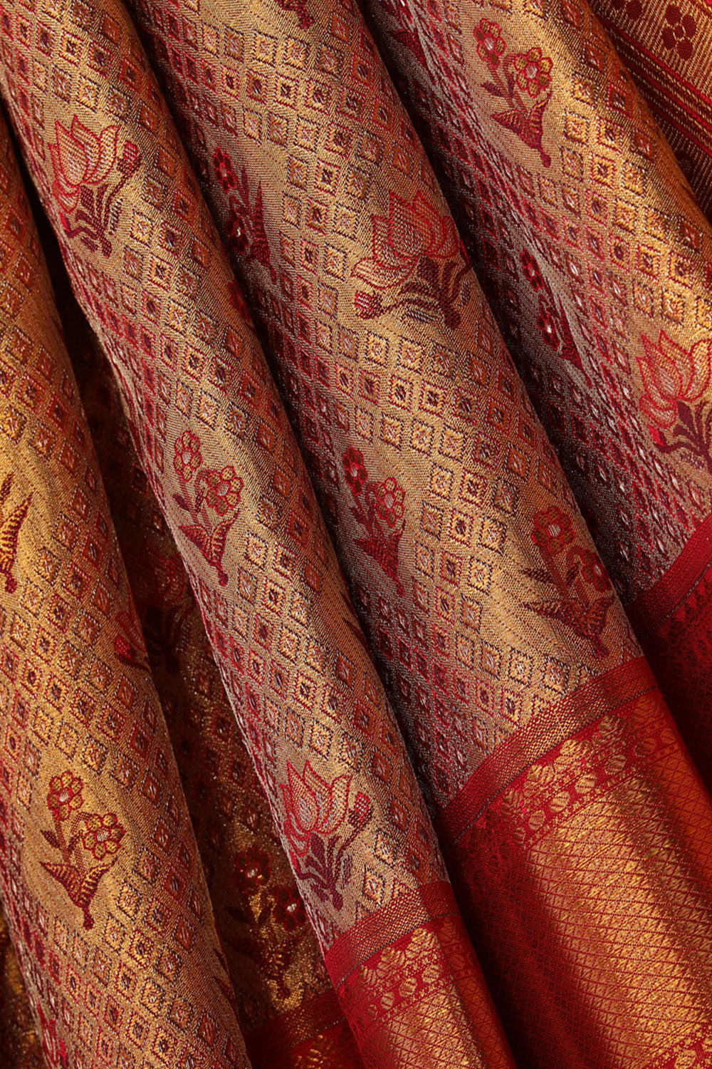 Collection of Kanchipattu An Ethereal Tissue Gold Saree in a gallery layout