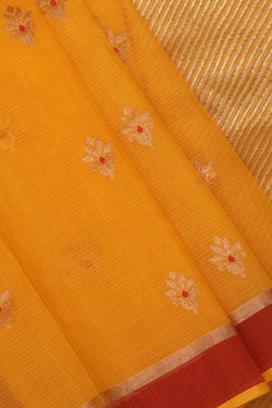 Collection of Kota Mustard Saree in a gallery layout