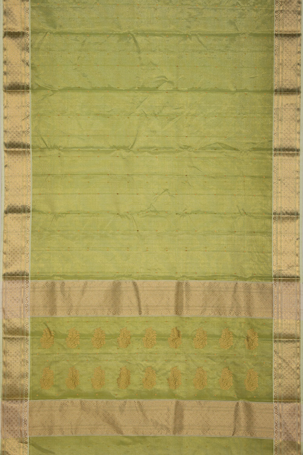 Collection of Kora-Silk Green Saree in a gallery layout