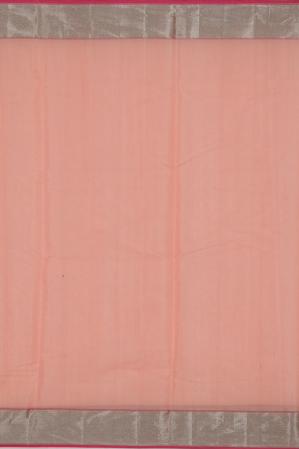 Image of Chanderi Coral-Pink Saree