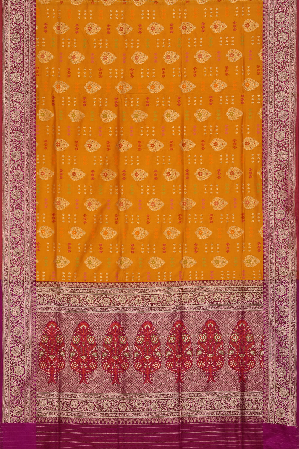 Image of Banarasi Silk Mustard Saree