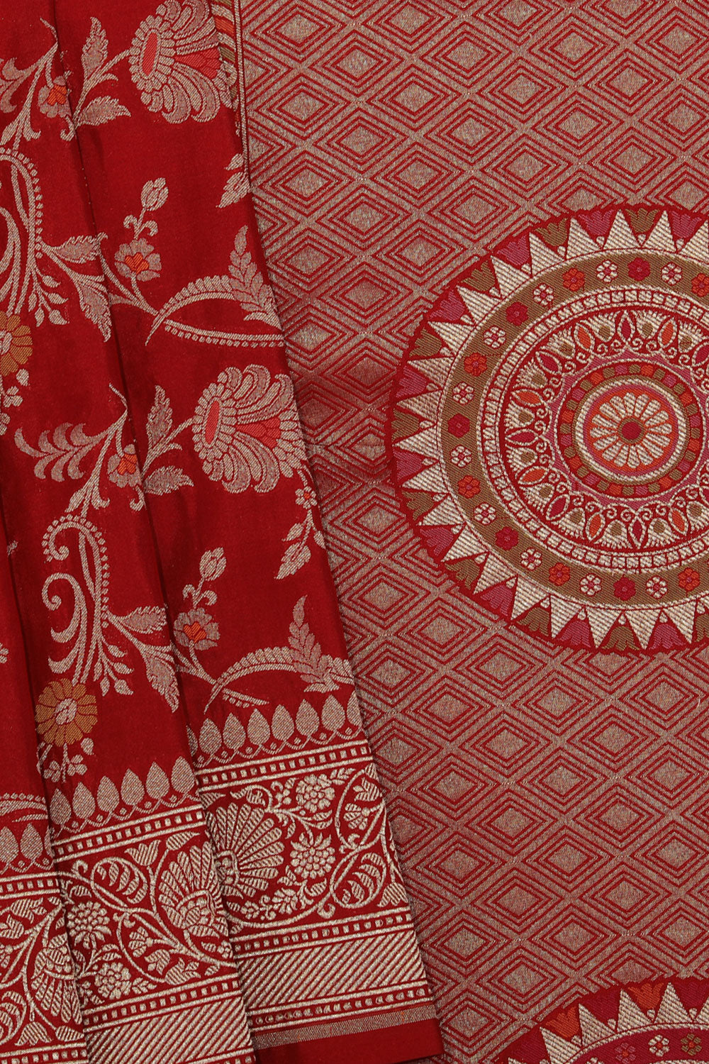 Banarasi Silk Red Saree