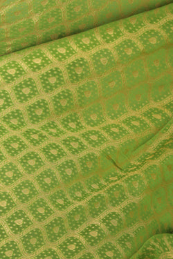 Collection of Banarasi Chiffon Green Saree in a gallery layout