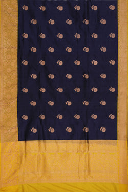 Collection of Banarasi Silk Navy Blue Saree in a gallery layout